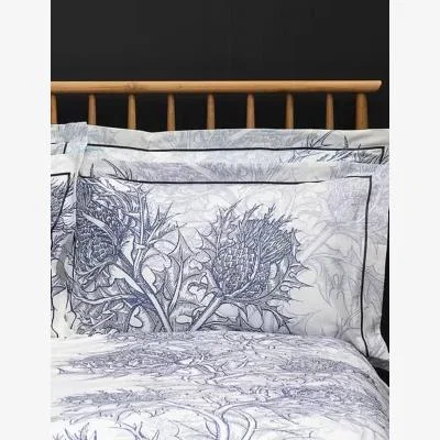 Marks & Spencer Timorous Beasties Pure Cotton Sateen Thistle Bedding Set - SGL - Azure Blue, Azure Blue