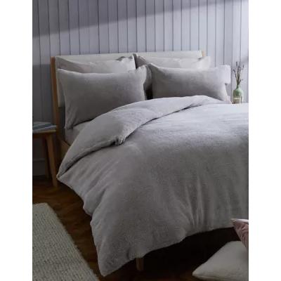 Marks & Spencer M&S Sparkle Fleece Bedding Set - SGL - Grey, Grey