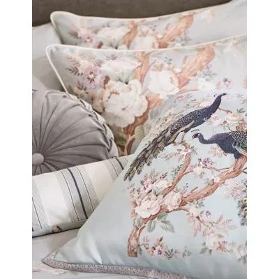 Marks & Spencer M&S Laura Ashley Pure Cotton Belvedere Sateen Bedding Set - SGL - Duck Egg, Duck Egg