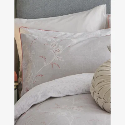 Marks & Spencer Laura Ashley Pure Brushed Cotton Eva Bedding Set - SGL - Light Grey, Light Grey