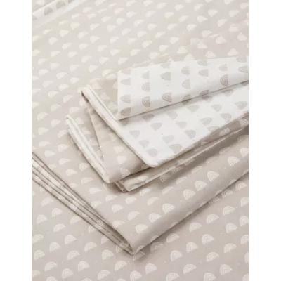 Marks & Spencer M&S Brushed Cotton Rainbow Bedding Set - SGL - Neutral, Neutral