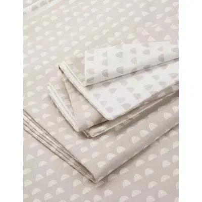 Marks & Spencer M&S Brushed Cotton Rainbow Bedding Set - SGL - Neutral, Neutral