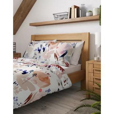 Marks & Spencer M&S Pure Cotton Watercolour Floral Bedding Set - SGL - Multi, Multi