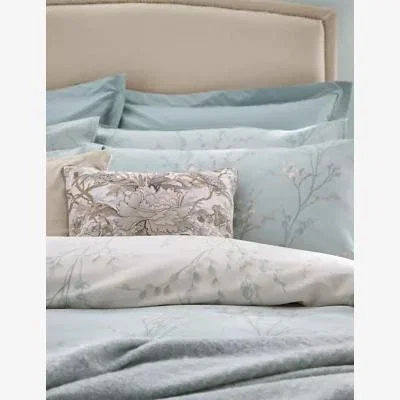 Marks & Spencer Laura Ashley Pure Cotton Sateen Pussy Willow Bedding Set - DBL - Duck Egg, Duck Egg