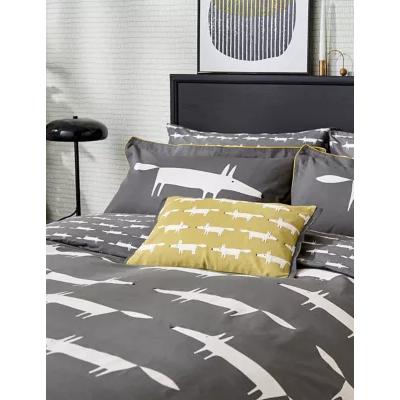 Marks & Spencer M&S Scion Pure Cotton Mr Fox Bedding Set - SGL - Charcoal, Charcoal