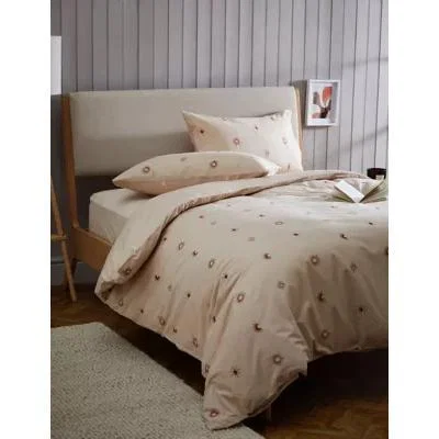 Marks & Spencer M&S Pure Cotton Sun & Moon Bedding Set - SGL - Neutral, Neutral