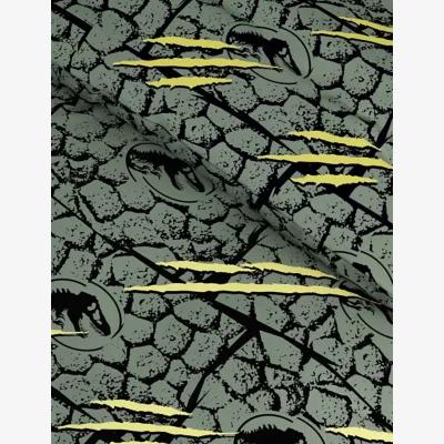 Marks & Spencer M&S Cotton Blend Jurassic World™ Bedding Set - SGL - Green Mix, Green Mix
