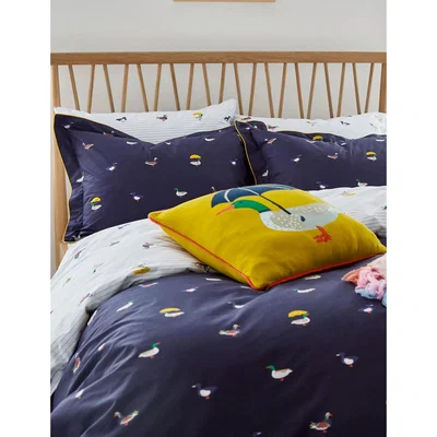 Marks & Spencer Joules Pure Cotton Duck March Bedding Set - SGL - Navy Mix, Navy Mix