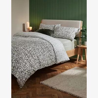 Marks & Spencer M&S Pure Brushed Cotton Oak Leaf Bedding Set - SGL - Sage Mix, Sage Mix