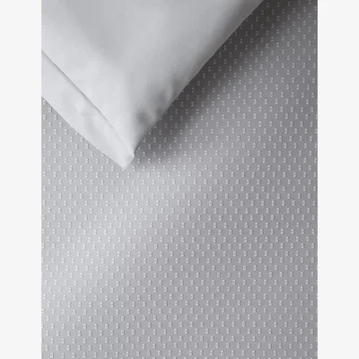 Marks & Spencer M&S Iris Pure Cotton Spotty Dobby Bedding Set - SGL - Grey, Grey,White