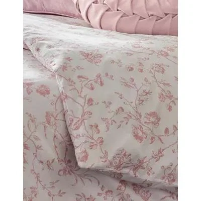 Marks & Spencer M&S Laura Ashley Pure Cotton Percale Aria Bedding Set - SGL - Blush, Blush