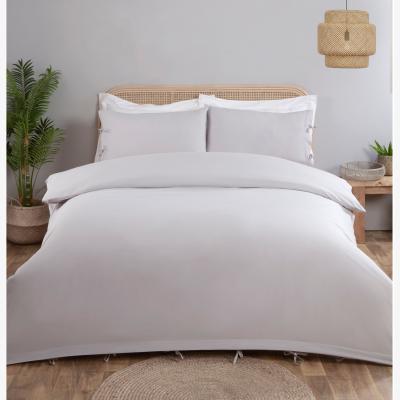 The Range My Home Moda Tied Duvet Cover and Pillowcase Set  - Silver / Single