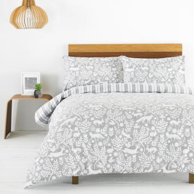 The Range Scandi Forest Duvet Cover Set - Grey / Single