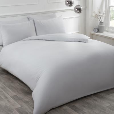 The Range Flannelette Duvet Cover and Pillowcase Set - Silver / Single