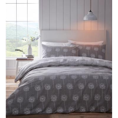 The Range Silhouette Duvet And Pillowcase Set - Grey / Single