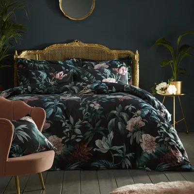 The Range Heligan Duvet Set - Black / Single