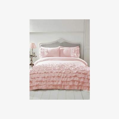 The Range Flamenco Ruffled Duvet Cover Set - Blush Pink / Single