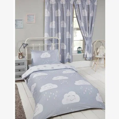 The Range Happy Clouds Duvet Cover Set - Grey/White / Single