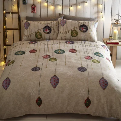 The Range Vintage Christmas Duvet Set - White / Single