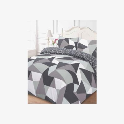 The Range Shapes Printed Duvet and Pillowcase Set - Black / Single