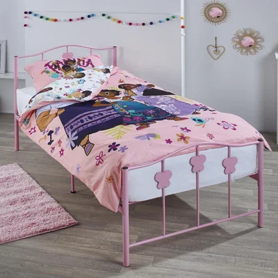 The Range 7 Piece Pink Butterfly Bed with Encanto Single Bedding Set - Pink