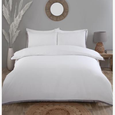 The Range My Home Bohemia Tassel Duvet Cover and Pillowcase Set - White / Single