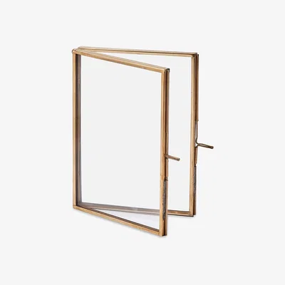 Amara Nkuku - Folded Danta Photo Frame - 5x7" - Antique Brass