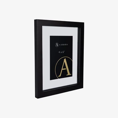 Amara Retreat - Floating Photo Frame - Black - 4x6"