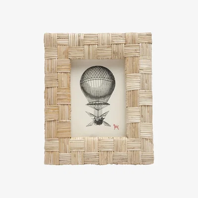 Amara Pigeon and Poodle - Grasse Woven Frame - Natural - 5"x7"