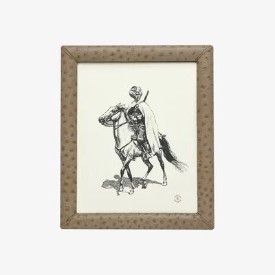 Amara Pigeon and Poodle - Witney Leather Frame - Oat - 8"x10"