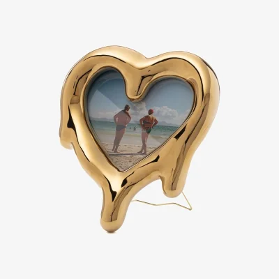 Amara Melted Heart Porcelain Mirror and Picture Frame