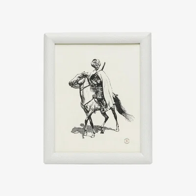 Amara Pigeon and Poodle - Oxford Faux Leather Frame - Blanc - 8"x10"