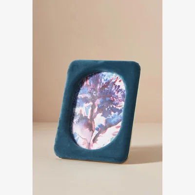 Anthropologie Raquel Velvet Picture Frame