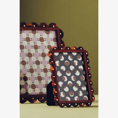 Anthropologie Chiara Tortoise Scalloped Picture Frame