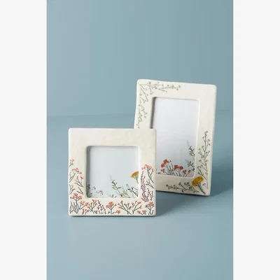 Anthropologie Dagny Floral Ceramic Frame