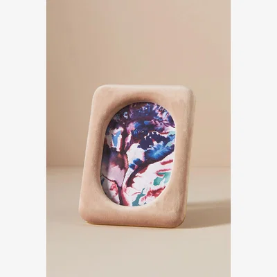 Anthropologie Raquel Velvet Photo Frame