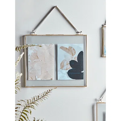 Cox and Cox Delicate Landscape Glass Frame - Brass