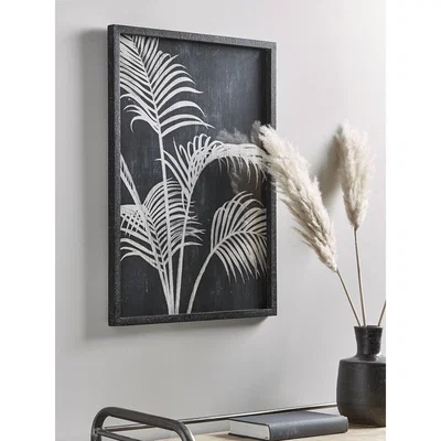 Cox and Cox Monochrome Palm Framed Print