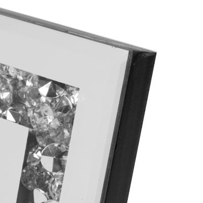 Dunelm Hestia Silver Mirrored Crystal Edge Photo Frame