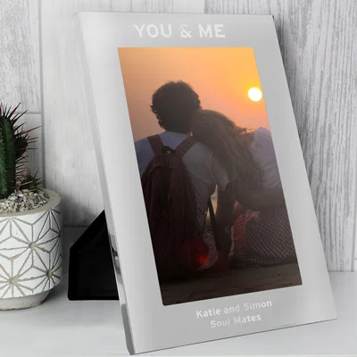 Dunelm Personalised And Me Silver Portrait Photo Frame Silver
