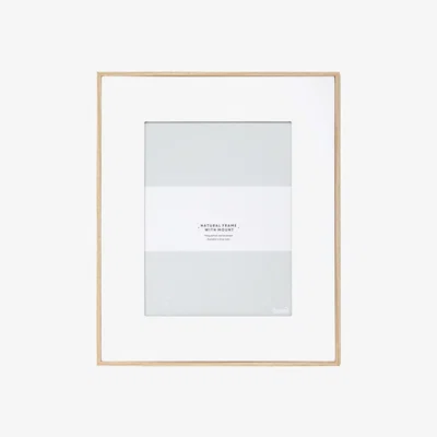 Dunelm Natural Frame With White Mount 10" x 8" (25cm x 20cm) Natural