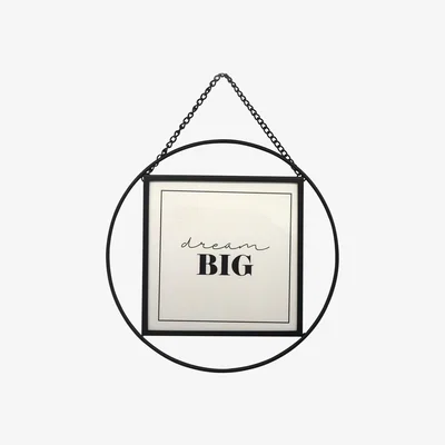 Dunelm Black Circular Hanging Frame 7" x 7" (18cm x 18cm) Black