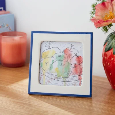 Dunelm Blue Trim Photo Frame Blue