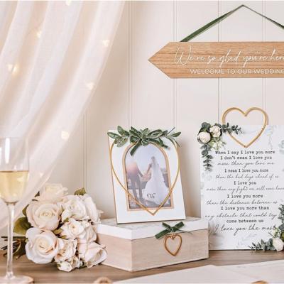 Dunelm Love Story Gold Heart Photo Frame
