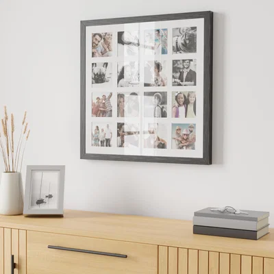 Dunelm Grey Square Multi App Photo Frame Grey