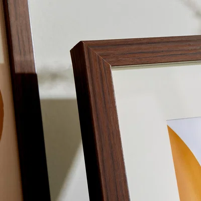 Dunelm Essentials Walnut Effect Box Photo Frame Walnut