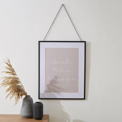Dunelm Black Hanging Chain Photo Frame 20x16 Black