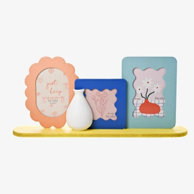 Dunelm Hestia Freestanding Bright Multi Photo Frame with Vase