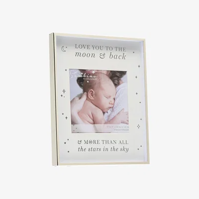 Dunelm Bambino Metal Plated Moon & Back Photo Frame Silver
