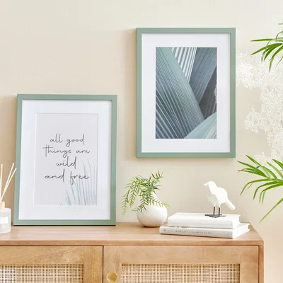 Dunelm Set of 2 Photo Frames 16" x 12" Lilypad